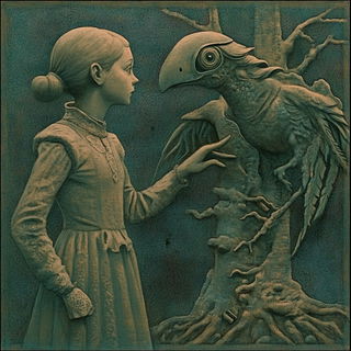 Bichromic Stagecraft style, Midjourney V6.1: retro fairy-tale illustration
