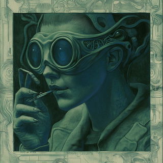 Bichromic Stagecraft style, Midjourney V6.1: editorial illustration for popular scientific magazine cover