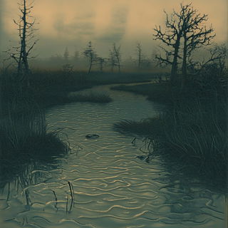 Bichromic Stagecraft style, Midjourney V6.1: realistic landscape photograph of quiet dawn