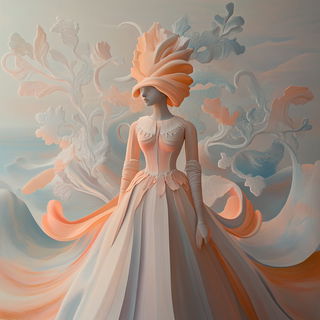 Leaded Florist Gothic style, Midjourney V6.1: haute-couture fashion outfit