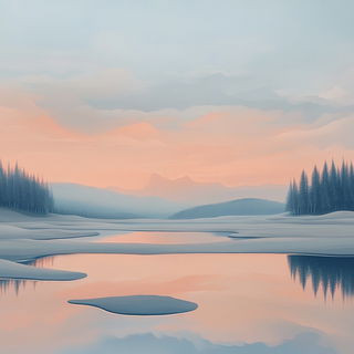 Leaded Florist Gothic style, Midjourney V6.1: realistic landscape photograph of quiet dawn