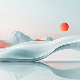Fluorocurve style, Midjourney V6.1: abstract 3D render