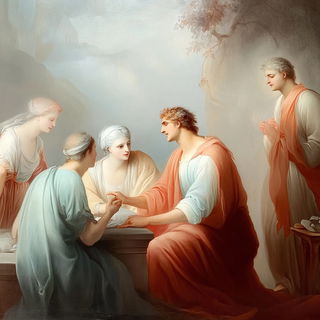 Fluorocurve style, Midjourney V6.1: classical 18th-century oil painting