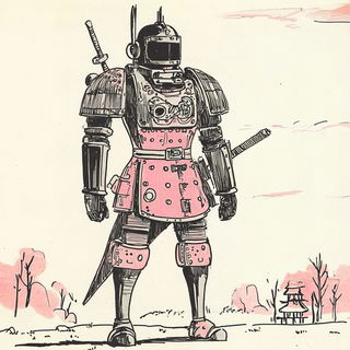 Chromodermis style, Midjourney V6.1: concept art character design of retropunk steam knight