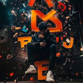 Skullflare style, Midjourney V6.1: typographic composition with large letters