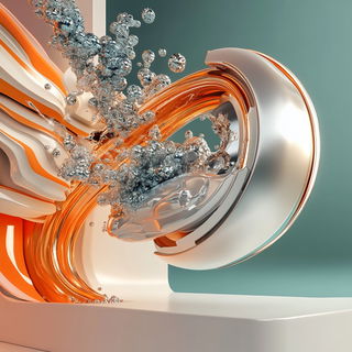 Orion Ink League style, Midjourney V6.1: abstract 3D render
