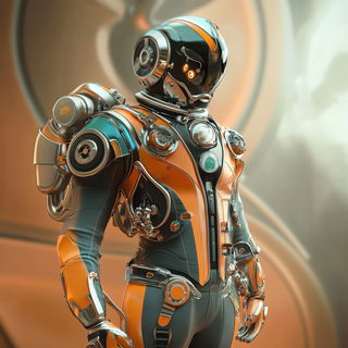 Orion Ink League style, Midjourney V6.1: concept art character design of retropunk steam knight