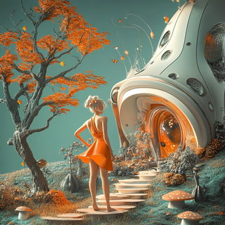 Orion Ink League style, Midjourney V6.1: retro fairy-tale illustration