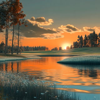 Orion Ink League style, Midjourney V6.1: realistic landscape photograph of quiet dawn