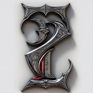 Ornacascade style, Midjourney V6.1: typographic composition with large letters