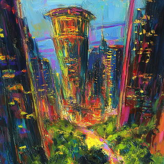 Cascade Visage style, Midjourney V6.1: megacity with futuristic bioarchitecture
