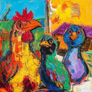 Cascade Visage style, Midjourney V6.1: traditional folk art