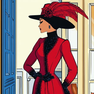 Ocularis Tagwatch style, Midjourney V6.1: haute-couture fashion outfit