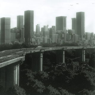 Azurange style, Midjourney V6.1: megacity with futuristic bioarchitecture
