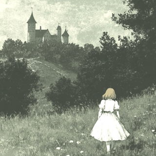 Azurange style, Midjourney V6.1: retro fairy-tale illustration