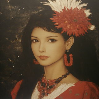 Azurange style, Midjourney V6.1: traditional folk art