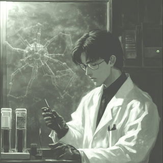 Azurange style, Midjourney V6.1: editorial illustration for popular scientific magazine cover