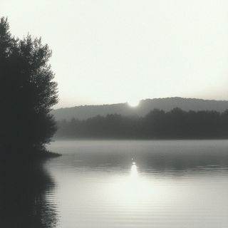 Azurange style, Midjourney V6.1: realistic landscape photograph of quiet dawn