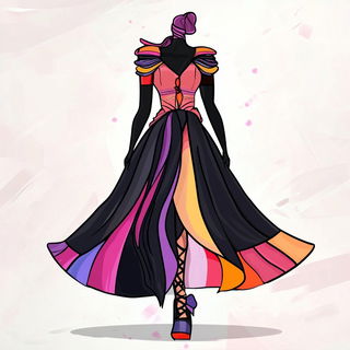 Diorama Botanomech style, Midjourney V6.1: haute-couture fashion outfit