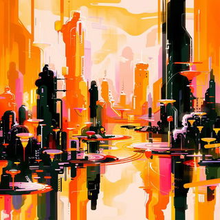 Butterfly Cloisonne March style, Midjourney V6.1: megacity with futuristic bioarchitecture