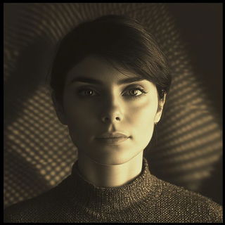 Celstopia style, Midjourney V6.1: photographic portrait of female protagonist