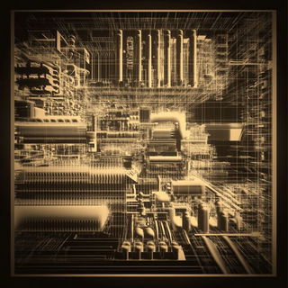 Celstopia style, Midjourney V6.1: technical infrastructure blueprint schematics