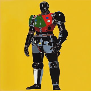Rotoscar style, Midjourney V6.1: concept art character design of retropunk steam knight