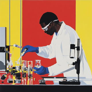 Rotoscar style, Midjourney V6.1: editorial illustration for popular scientific magazine cover