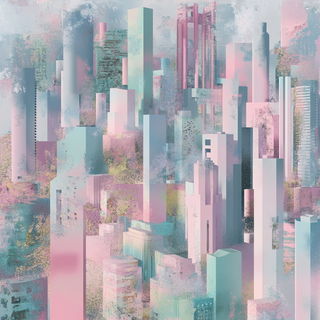 Sunmetal Afterglow style, Midjourney V6.1: megacity with futuristic bioarchitecture