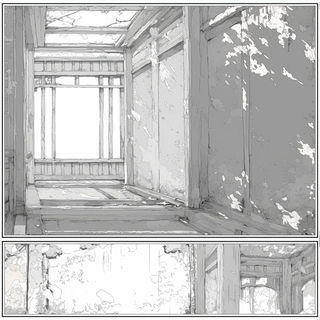 Cartorust style, Midjourney V6.1: black-and-white manga comic strip