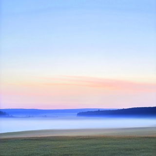 Terrametallurgy style, Midjourney V6.1: realistic landscape photograph of quiet dawn