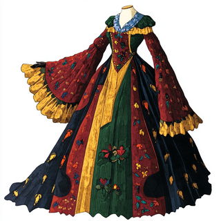 Gildenshroom style, Midjourney V6.1: haute-couture fashion outfit
