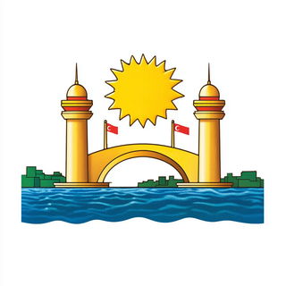 Gildenshroom style, Midjourney V6.1: bold minimalist logo design for Istanbul city municipal services