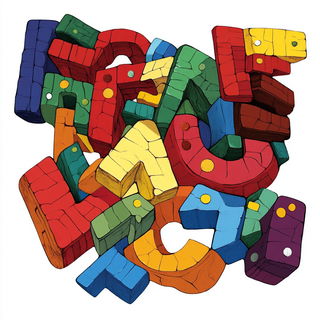 Gildenshroom style, Midjourney V6.1: typographic composition with large letters