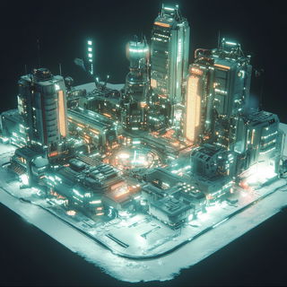 Mortise Moonwork style, Midjourney V6.1: megacity with futuristic bioarchitecture