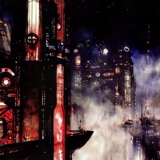 Analog Surrealist Embroidery style, Midjourney V6.1: cinematic shot from sci-fi movie