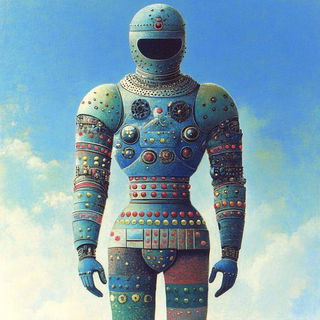Meteorfoil style, Midjourney V6.1: concept art character design of retropunk steam knight