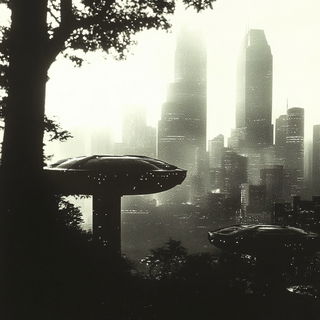 Cameflash Tattooism style, Midjourney V6.1: megacity with futuristic bioarchitecture
