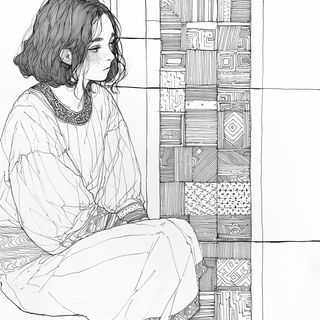 Silhouettrism style, Midjourney V6.1: black-and-white manga comic strip