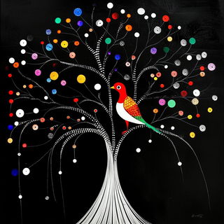 Impastographica style, Midjourney V6.1: traditional folk art
