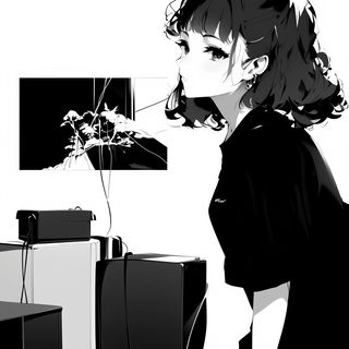 Impastographica style, Midjourney V6.1: black-and-white manga comic strip