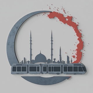 Petalopolis style, Midjourney V6.1: bold minimalist logo design for Istanbul city municipal services