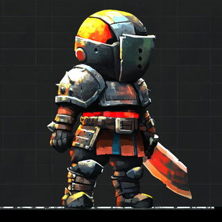 Winterblack style, Midjourney V6.1: concept art character design of retropunk steam knight