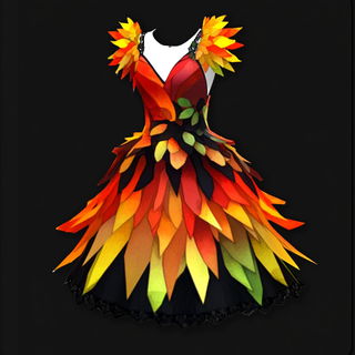 Winterblack style, Midjourney V6.1: haute-couture fashion outfit