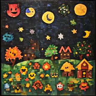 Winterblack style, Midjourney V6.1: traditional folk art