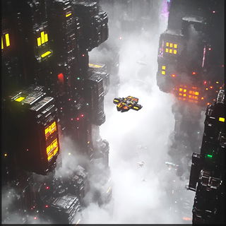 Winterblack style, Midjourney V6.1: cinematic shot from sci-fi movie