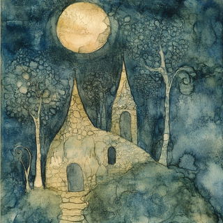 Etchrover style, Midjourney V6.1: retro fairy-tale illustration
