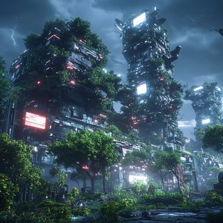 Nebulith style, Midjourney V6.1: megacity with futuristic bioarchitecture