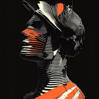 Giltblockism style, Midjourney V6.1: abstract 3D render