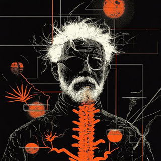 Giltblockism style, Midjourney V6.1: editorial illustration for popular scientific magazine cover